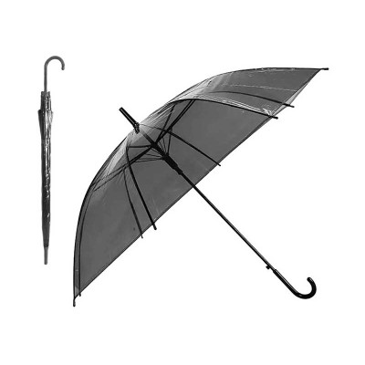 Transparent black umbrella